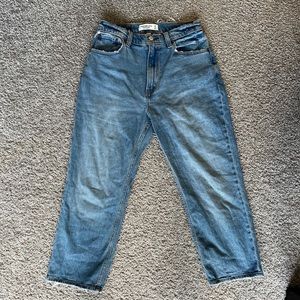 Abercrombie & Fitch ankle straight ultra high-rise curve love jeans